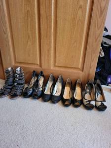 lot 647 image: Collection of 5 Womens High Heels and 1 Pair Freebird Gladiator Sandals