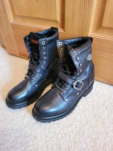 lot 652 image: Harley-Davidson Black Leather Boots Size 11 US