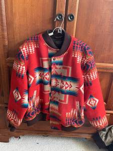 lot 611B image: Pendleton Chief Joseph Wool Bomber Jacket XXL
