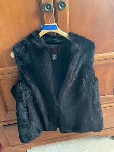 lot 628B image: Lauren Black Faux Fur Vest