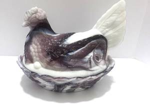 lot 3 image: Purple Slag Hen on Nest