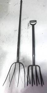 lot 13 image: Two Vintage Hay Forks