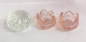 lot 73 image: Vintage Anton Intaglio Levay Iridescent Paperweight and Two Pink Salts