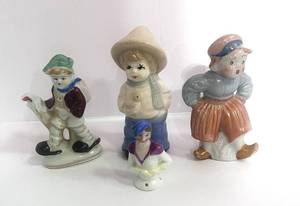 lot 51 image: Flapper Pin Cushion Doll, Two Dutch Figurines and Occupied Japan