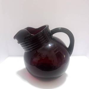 lot 96 image: Vintage Anchor Hocking Ruby Red Juice Pitcher