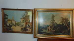 lot 5 image: 2-Vintage Pictures. 22x28 and 27x34