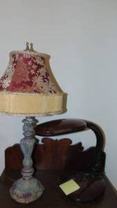 lot 7 image: 2-Lamps.v Great Handcrafted Shade