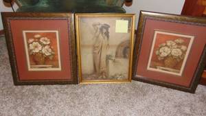 lot 12 image: Pair of Newer Prints and Vintage Goddess Print.