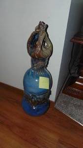 Large Pottery Piece by Jim Bailey. Made at UND. 31" Tall. Titled Spirit of Paradise. Purchased at a NDMOA Show.