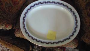 lot 26 image: Very Large Oval 22 Platter, Has a Mistake in the Pattern.
