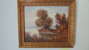 Vintage Oil Printing By Hungarian Artist (Julius) Gyula Zorkoczy (1873-1932). 12.5" x 14.5"