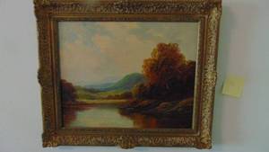 lot 70 image: Vintage Oil Printing by Augustas Spencer (British 1860-1924). 22x 25.5