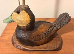lot 48 image: Artisan Crafted Decorative Rustic Style Ruddy Duck Figurine