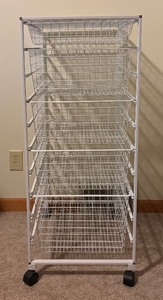 lot 54 image: Elfa Style Wire Mesh Organizer