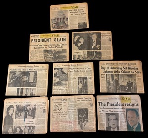 lot 86 image: Collection of Vintage Political Newspapers
