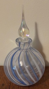 lot 97 image: Elegant Glass Perfume Bottle with Stopper