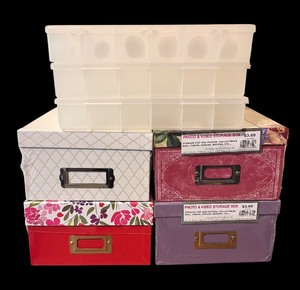 lot 127 image: Four Photo Boxes with Three Divided Organizers