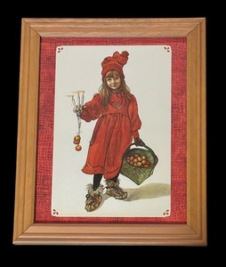 lot 131 image: Brita as Iduna Print for the Christmas Edition of Idun, 1901 by Swedish artist Carl Larsson