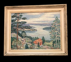 lot 156 image: Vintage Landscape Original Painting