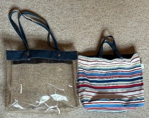 lot 163 image: Reversible Tote with Plastic Cover