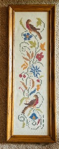 lot 166 image: Vintage Framed Handcrafted Needlepoint