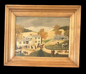 lot 181 image: Home for Thanksgiving Print by Grandma Moses
