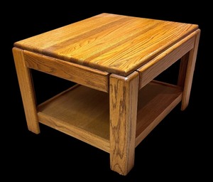 lot 253 image: Scandinavian Style Solid Pine Accent Table