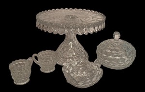 lot 363 image: Fostoria Glassware Set with Pedestal Cake Dish
