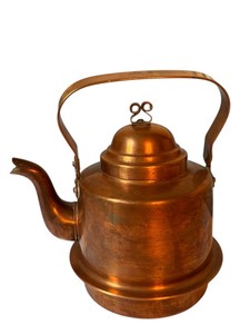 lot 265 image: AntiqueSwedish Copper Tea Kettle - 1L  Antique Wassberg Boras Swedish Copper Tea Kettle