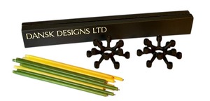 lot 266 image: Swedish Candle Holders with Taper Candles, Set of 2