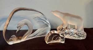 lot 273 image: Handmade Swedish Crystal Animal Figurines