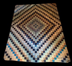 lot 421 image: Vintage Trip Around the World Quilt