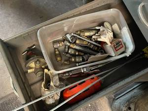 lot 105 image: Assorted Plumbing and Electrical Connectors with Tools