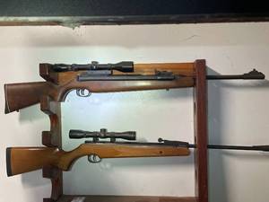 lot 120 image: Vintage German Air Rifles with Scopes