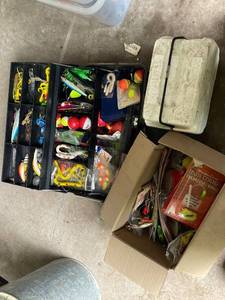 lot 128 image: Collection of Fishing Lures and Equipment in Boxes