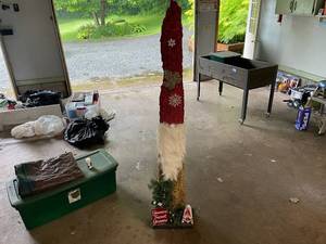 lot 137 image: Tall Christmas Gnome with Red Hat and White Beard