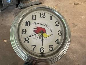 lot 147 image: Clay Smith Cams Wall Clock with Chrome Finish