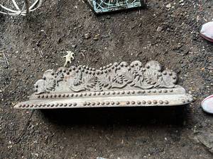 lot 152 image: Antique Iron Wall Mounted Shelf with Ornate Design