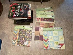 lot 228 image: Assorted Books and Designer Paper Set