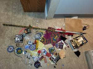 lot 256 image: Collection of Boy Scouts Memorabilia with Feathers and Books