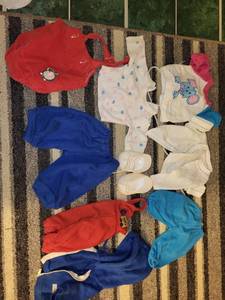 lot 266 image: Collection of Baby Clothing and Handmade Blankets