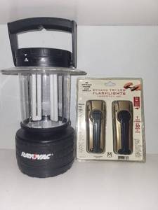 lot 297 image: Rayovac Lantern and Dynamo Tri-LED Flashlight Emergency Set