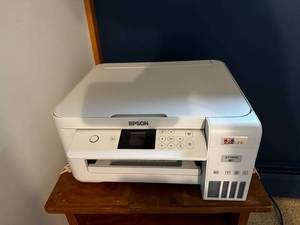 lot 409 image: Used Epson EcoTank ET-2850 Printer with Photo and Copy Paper
