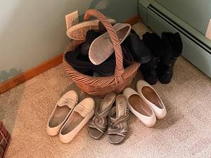 lot 480 image: Basket of Womens Footwear Collection - Various Styles most sized 7.5 - 8