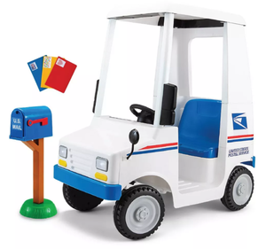 lot 20 image: Flybar USPS Electric Ride-On Truck Powered Toy for Ages 3-5, 60lb Capacity
