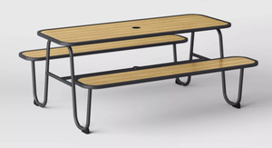 lot 81 image: Picnic Rectangle Table Black - Room Essentials