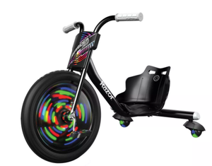 lot 84 image: Razor Lightshow Rip Rider 16 Kids Trike - Black Steel Frame, 160 lb Capacity
