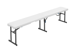 lot 124 image: Mainstays 6 Foot Fold-in-Half Bench, Steel Frame, Indoor Outdoor