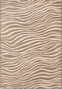 lot 142 image: Wavy Lines Outdoor Area Rug BeigeNatural Brown - Threshold