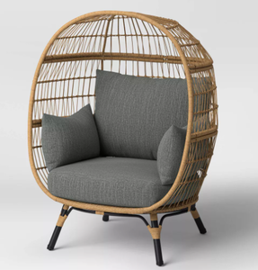 lot 203 image: 4PCS Southport Egg Chair Replacement Outdoor Cushion Set - Threshold